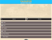 Tablet Screenshot of paradiseadventuregolf.com